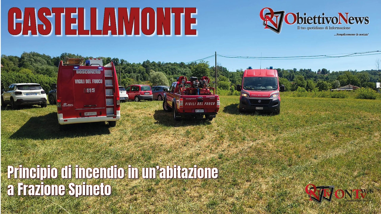 CASTELLAMONTE – Principio di incendio in un’abitazione a Frazione Spineto