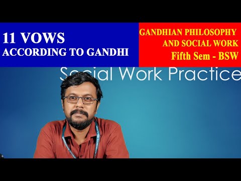 11 Vows according to Gandhi | Dept. of Social Work | Christ OpenCourseWare