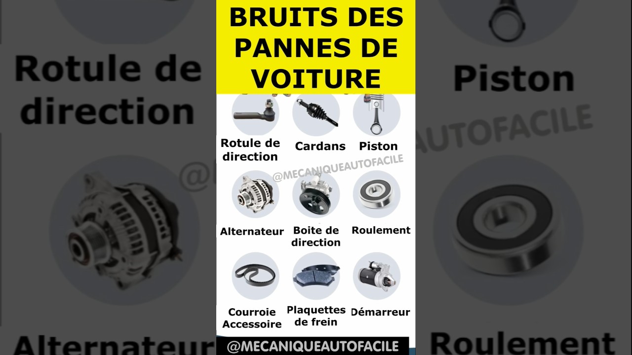 Bon à savoir, bruits des pannes de voiture 🤔😊🙋🏼‍♂️🚘 