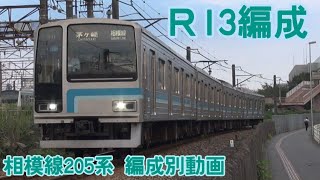 相模線 205系500番台 R13編成【編成別動画】