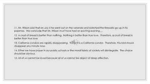 Fallacies of Presumption and Language Discussion and Exercise Review