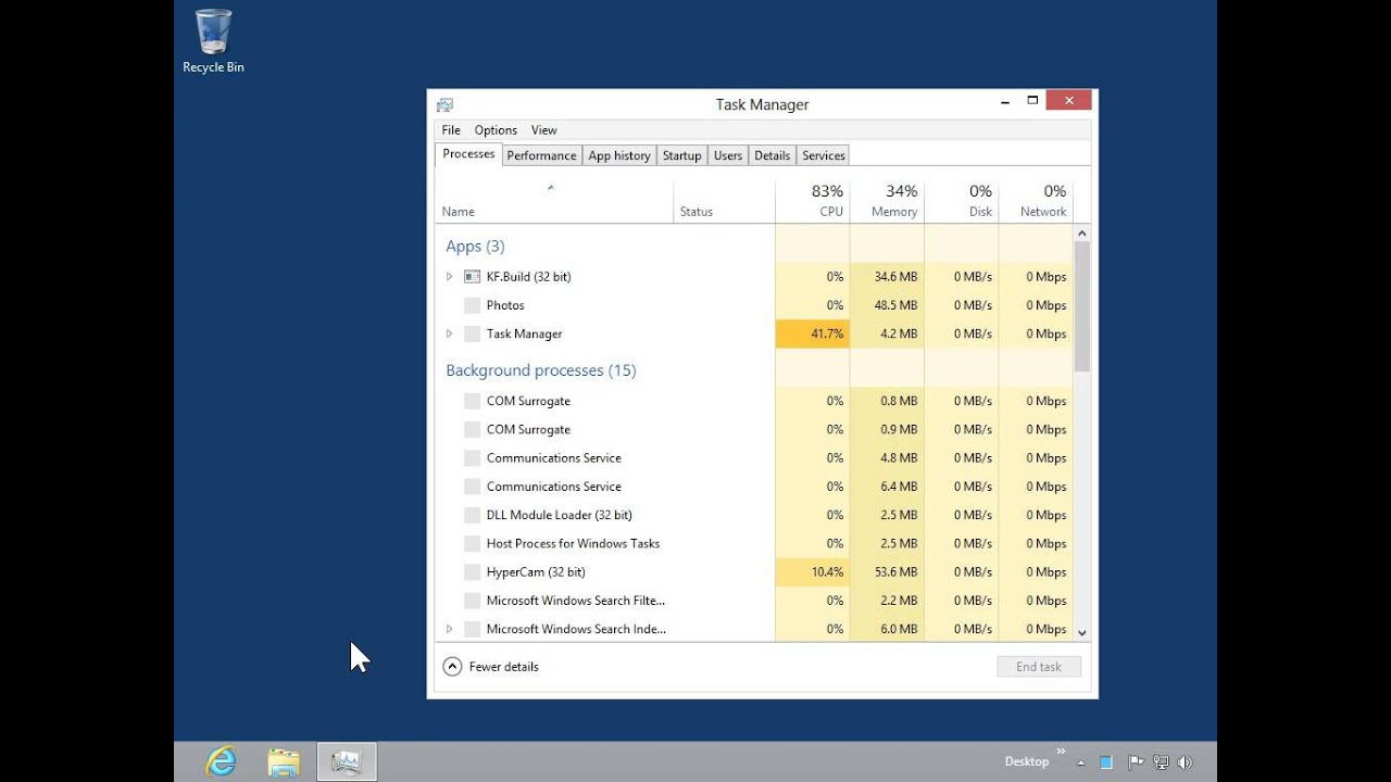 Windows 8.0 Professional - Monitor Computer Performance with Task ...