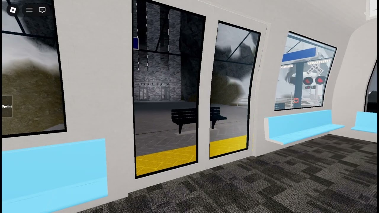 Taking the full ride of Green Train at Elevator Testing on Roblox