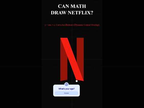 Drawing the Netflix Logo with Pure Mathematics #shorts #satisfying #creativecoding #asmr