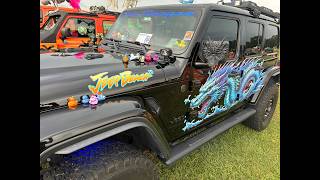 Jeeptoberfest 2026 show and shine #Halloween Jeep #Sea dragon #Yeti tracker