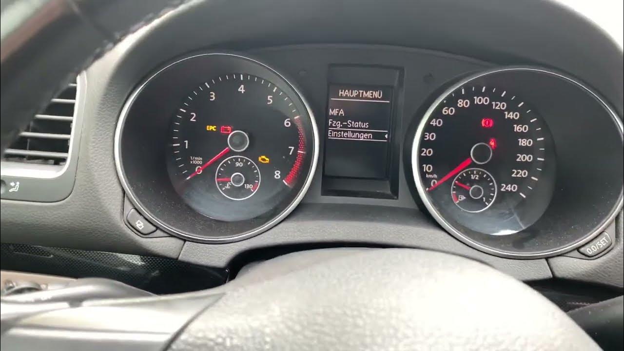 VW Golf 6 Service Anzeige Zurücksetzen Reset Anleitung Deutsch - YouTube
