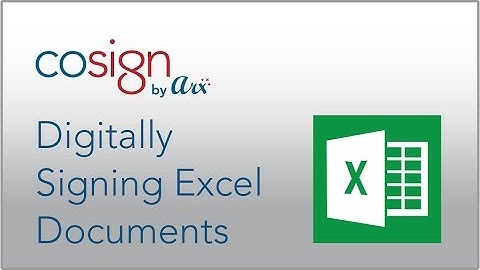Signing Excel with CoSign
