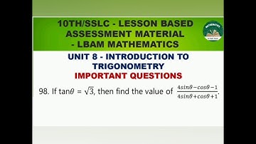 #98#10thmaths#SSLC LBAM Maths 2026#unit8#prove#Introduction totrigonometry#10thexam #sslcmaths2026