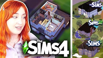 I DID IT. I BUILT THE SAME HOUSE IN EVERY SIMS GAME.
