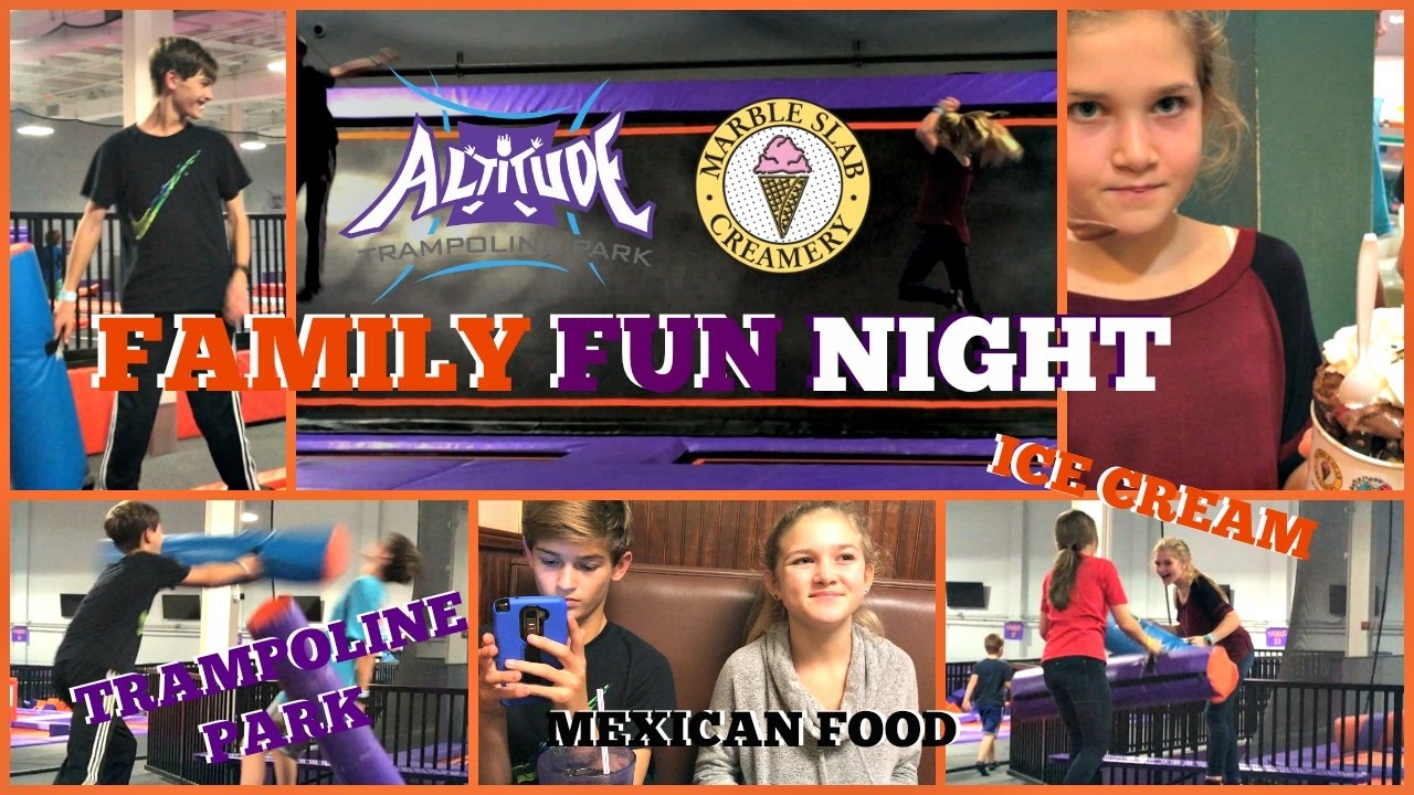 FAMILY FUN NIGHT AT ALTITUDE TRAMPOLINE PARK AND MARBLE SLAB CREAMERY:VLOG