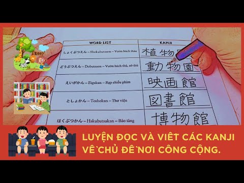 Bài 59 Luyện đọc và viết các kanji về chủ đề nơi công cộng (Public places)