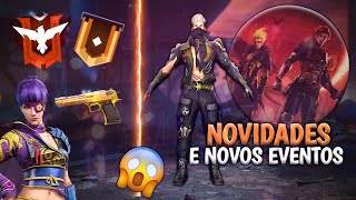 RECOMPENSAS DA NOVA TEMPORADA, NOVIDADES DA ATUALIZAÇÃO, SKINS DO EVENTO REDENÇÃO 2 E MAIS FREE FIRE