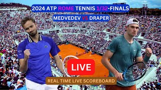 Daniil Medvedev Vs Jack Draper LIVE Score UPDATE Today Tennis ATP Rome 1/32-Finals Match May 11 2024