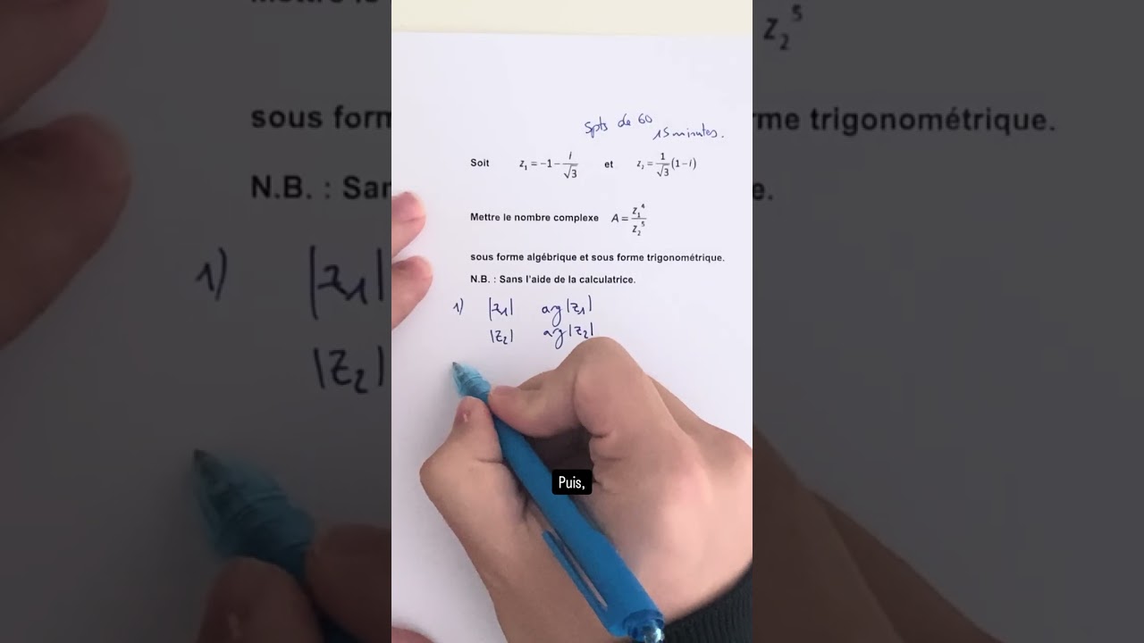 Comment transformer les nombres complexes sous forme trigonométrique ?