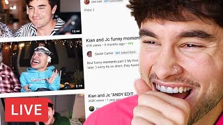 Kian Lawley REACTS to KNJ BEST MOMENTS!! (PART 2) *FULL STREAM*