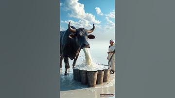 The buffalo gave thousands of liters of milk for grandma 😭 #ai #buffalo #grandmother