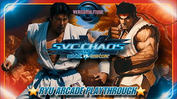 SNK VS CAPCOM CHAOS PLAYSTATION 5 EDITION; RYU ARCADE PLAY THROUGH