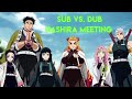 Hashira meeting Sub and Dub comparison