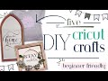 5 cricut beginner friendly crafts l  lets get crafty