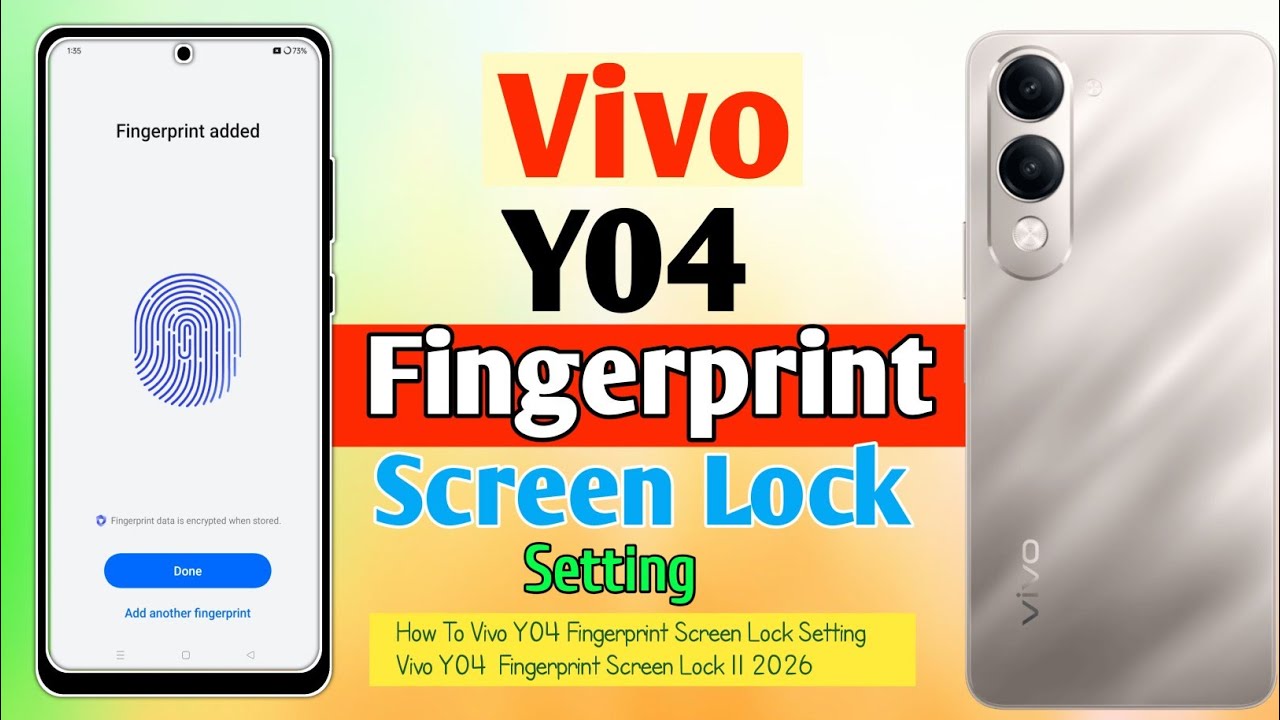 How To Vivo Y04 Fingerprint Screen Lock Setting || Vivo Y04 Finger Screen Lock || 2026