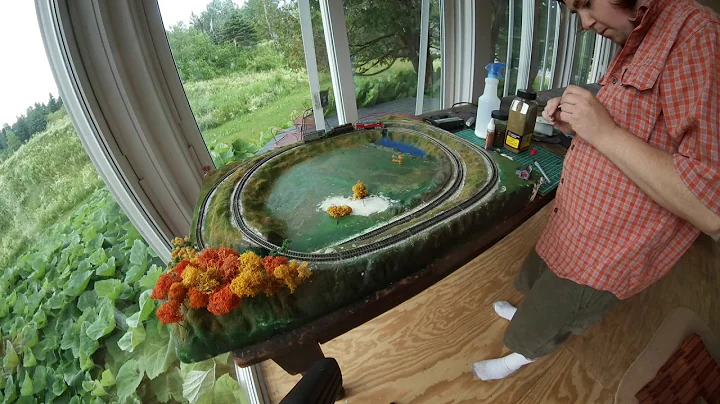 Maxtrax Trains working on his 2 x 4 N scale layout time lapse part 7