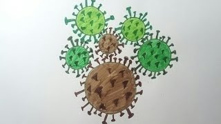 Coronavirus : comment dessiner corona virus/ Covid-19 / ك رسم كورونا فيروس