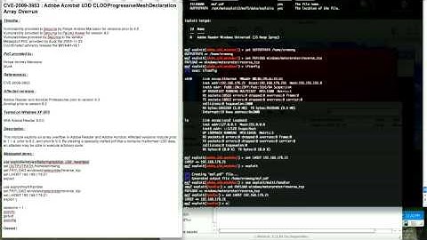 CVE-2009-3953 : Adobe Acrobat U3D CLODProgressiveMeshDeclaration Array Overrun