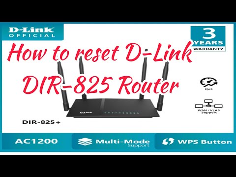 How to reset D-Link DIR-825 Router