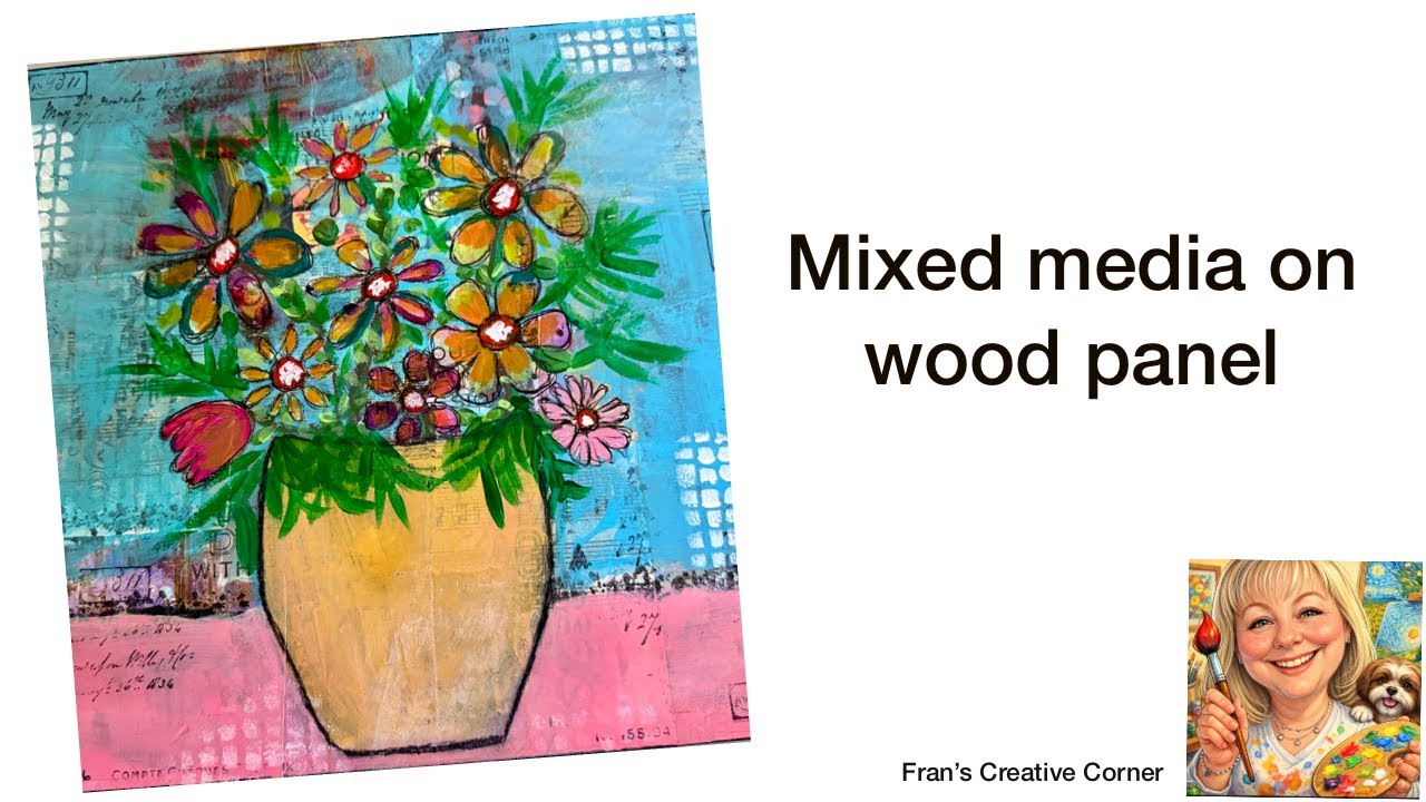 Having fun with my supplies - #mixedmedia #woodpanel #creativelife