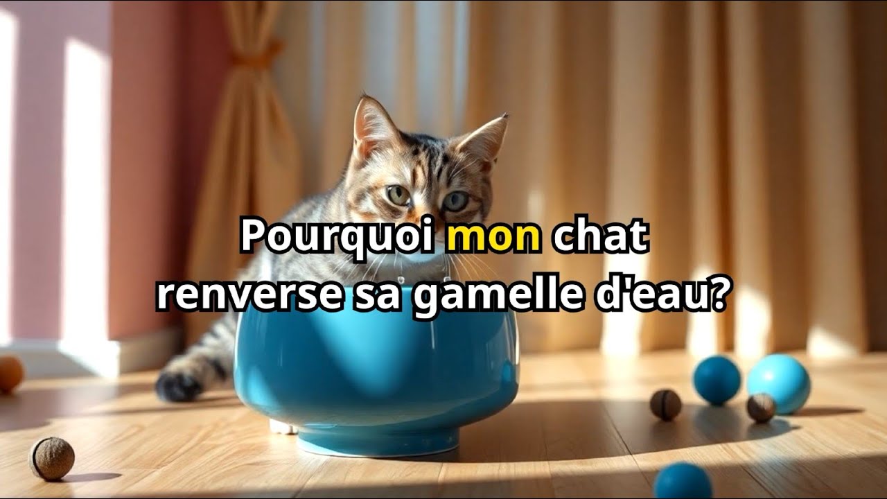 Pourquoi mon chat renverse sa gamelle d’eau? - YouTube