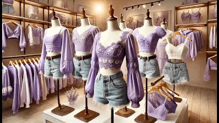 LYANER Women s Ruffle Short Sleeve Crop Top Off Shoulder Bardot Blouse Best Lave