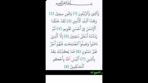 سورة التين : 🎤القارىء محمد الجابري الحياني - ( رواية ورش عن نافع )
