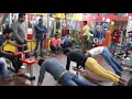 Push up competition  in town gym