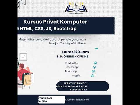 PAKET KURSUS WEB PROGRAMMING DASAR HTML CSS JS DAN BOOTSTRAP DI RUMAH ...