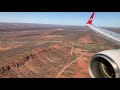Landing Alice Springs | Views of West MacDonnell Ranges | Views of aircraft storage facility