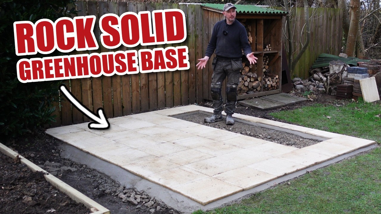How I built a PAVING SLAB base for our new greenhouse