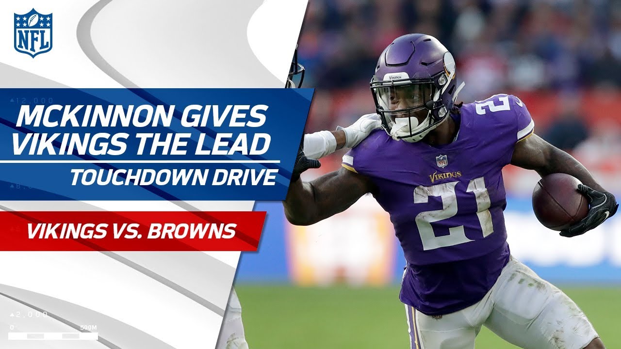Jerick Mckinnon Scores Td 2 Pt Conversion Vikings Vs Browns Nfl Week 8 Highlights