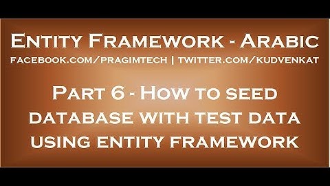 How to seed database with test data using entity framework in arabic