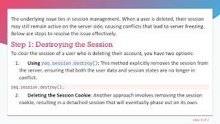 Solving the Issue: Node Server Freezing on User Deletion in Express App