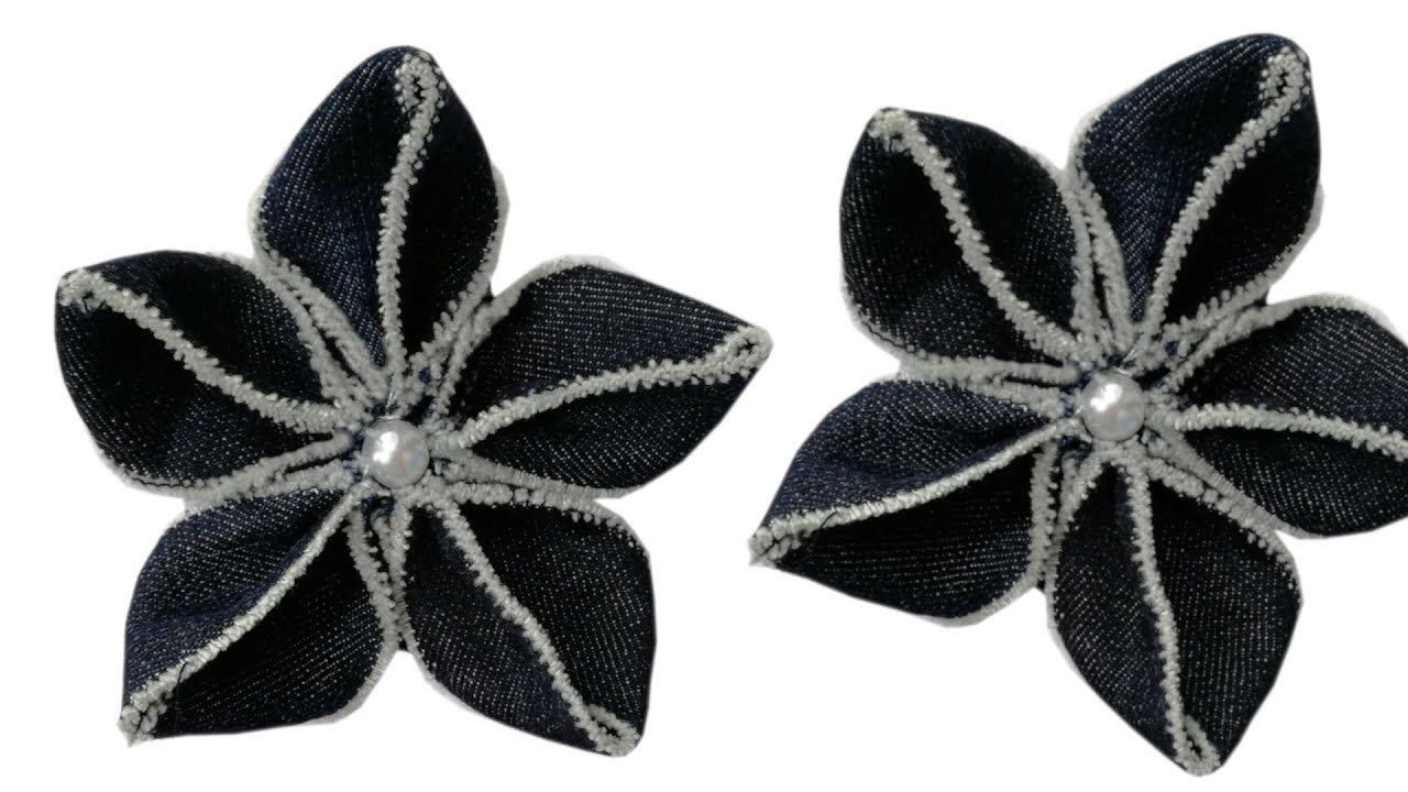 Тканевый цветок. Переделка джинсов. DIY. Мастер класс | Fabric flower. Remaking jeans. DIY