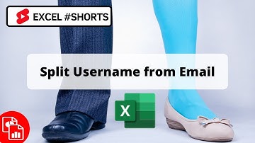 Separate Username from Email  - Excel #Shorts