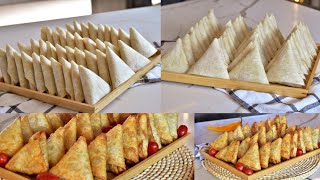 طريقتي بلف السمبوسك 😋سمبوسك بحشوة البيتزا Samosa with pizza filling