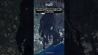 Cumbre Vieja Eruption #volcano #geography #canaryislands #lapalma #googleearth #shorts