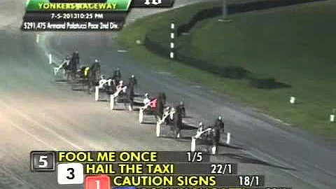 Fool Me Once-THE $291,475 ARMAND PALATUCCI PACE NYSS 3 YEAR OLD COLTS (7/5/13) Yonkers Raceway