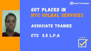Besant Technologies | Sowmiya BSc Got Placed in HTC | Full Stack Course in Chennai  Job Assurance