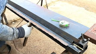 طريقة عمل آلة ثني الصفائح المصنوعة يدويا | How to make a manual plate bending machine