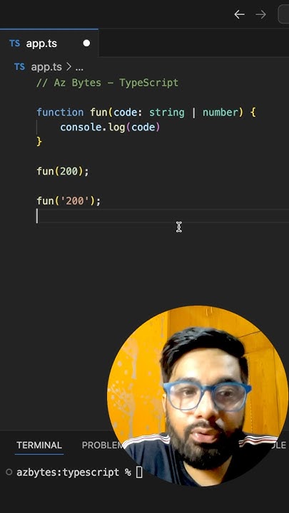 TypeScript Union Type #typescript #coding #javascript #azbytes #shorts ...
