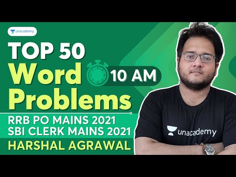 TOP 50 WORD PROBLEMS  | RRB PO MAINS 2021 | SBI CLERK MAINS 2021 | HARSHAL AGRAWAL