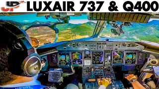 Special Approach in Corsica | A Day with Luxair on B737 & Q400