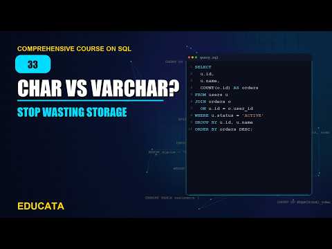33. Character Data Types | Comprehensive Course on SQL
